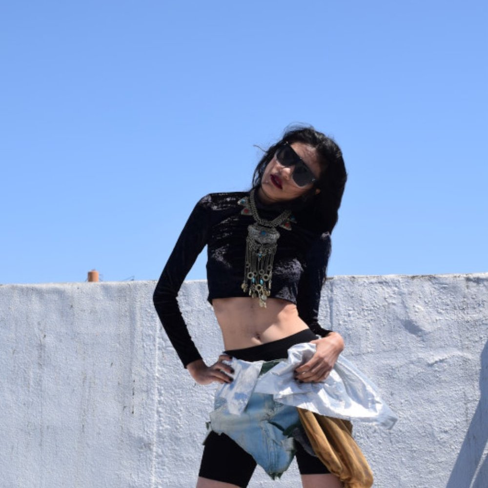 Deconstructed Denim Skirt